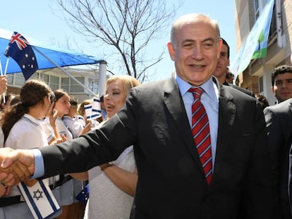 El primer ministro israel&iacute;, Benjam&iacute;n Netanyahu, y su esposa, Sara, en una visita oficial a Australia. I