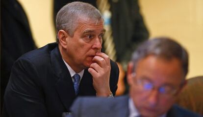 El príncipe Andrés, en el Foro Económico Mundial en Davos.