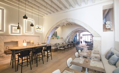 Comedor del hotel Posada Terra Santa, en el centro histórico de Palma de Mallorca.