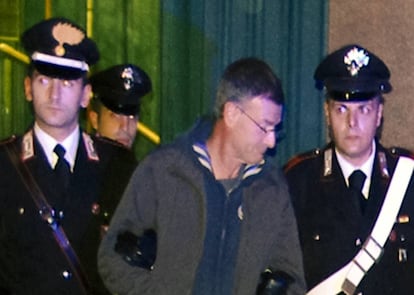 Massimo Carminatti, tras ser detenido en 2014 durante la Operaci&oacute;n &#039;Mafia Capitale&#039; en Roma. 