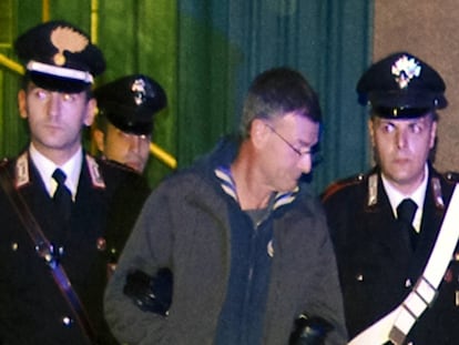 Massimo Carminatti, tras ser detenido en 2014 durante la Operaci&oacute;n &#039;Mafia Capitale&#039; en Roma. 