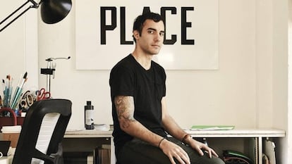 Designer Pablo Delcán, in his studio in New York City.