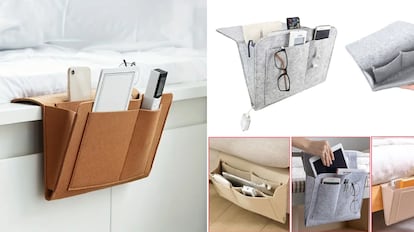 Este organizador multiusos para cama y sofá incorpora un gran velcro para evitar que se caiga con facilidad.