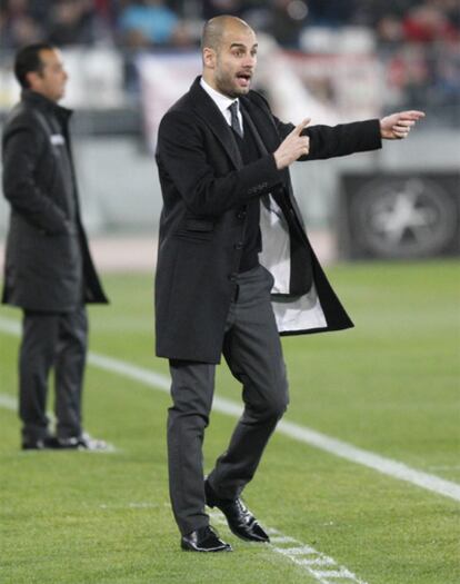 Guardiola, durante el partido