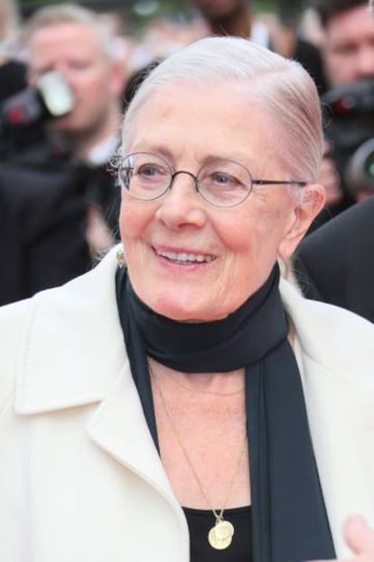 Vanessa Redgrave en la alfombra roja de Cannes este viernes.