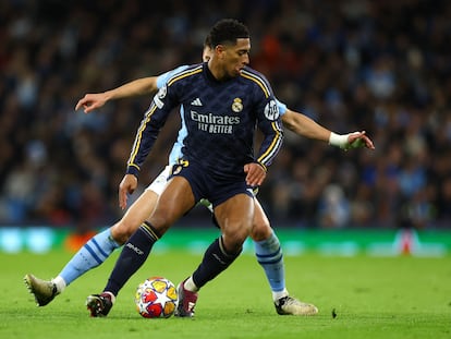 Jude Bellingham durante el partido de los cuartos de final de la Champions League ante el Manchester City.