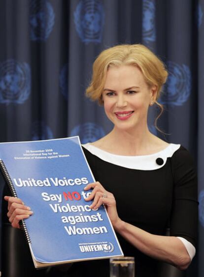 Nicole Kidman apoya una campaña contra la violencia machista en la sede de Nueva York de Naciones Unidas