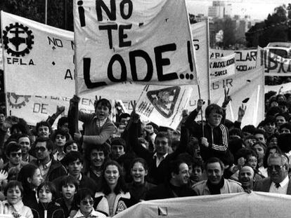 Manifestación contra la LODE