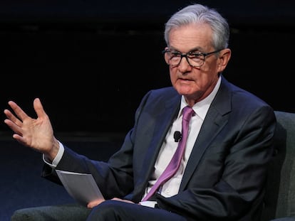 El presidente de la Reserva Federal, Jerome Powell, en una conferencia del mes pasado en el Club Económico de Nueva York.