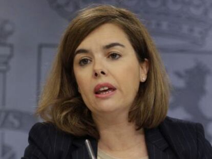 Soraya S&aacute;enz de Santamar&iacute;a, vicepresidenta del Gobierno.