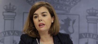 Soraya S&aacute;enz de Santamar&iacute;a, vicepresidenta del Gobierno.