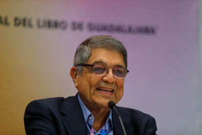 Sergio Ramírez, en la Feria del Libro de Guadalajara el pasado 2 de diciembre.