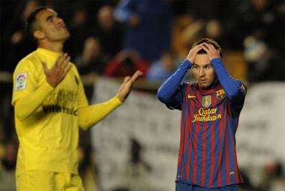 Messi se lamentea tras una ocasión fallada en presencia de Ángel.