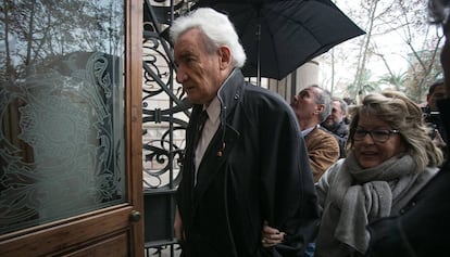 Luis del Olmo llegando al TSJC el día del juicio.