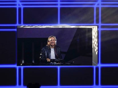 El franc&eacute;s David Guetta, en la Gala en Madrid de los 40 Principales, en 2013. 
