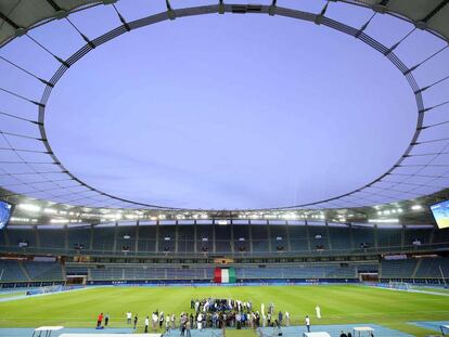 Vista del Estadio Sheikh Jaber Al-Ahmad en Kuwait uno de los lugares donde se jugar&aacute; la 23&ordf; Copa del Golfo de f&uacute;tbol.  