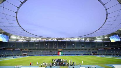 Vista del Estadio Sheikh Jaber Al-Ahmad en Kuwait uno de los lugares donde se jugar&aacute; la 23&ordf; Copa del Golfo de f&uacute;tbol.  