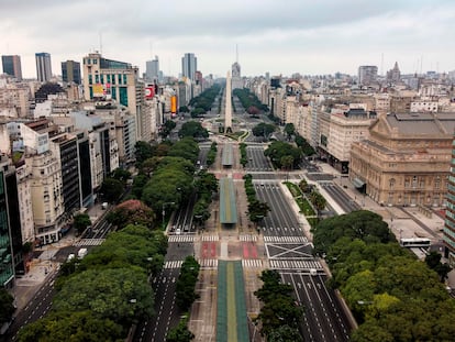 Una vista aérea de la ciudad de Buenos Aires, a finales de marzo pasado.