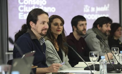 La última reunión del Consejo Ciudadano Estatal de Podemos con Pablo Iglesias a la cabeza. 