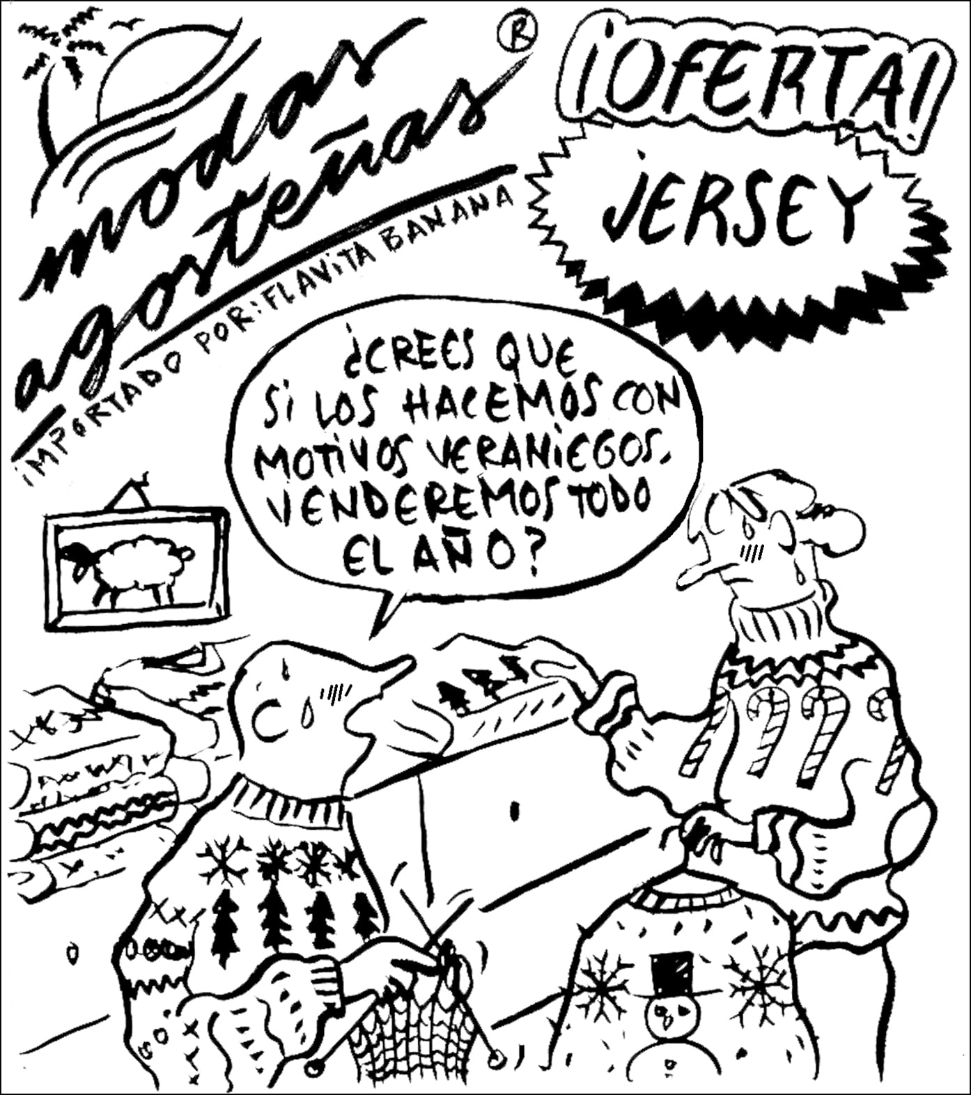 Moda agosteña de Flavita Banana: el jersey