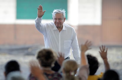 El presidente de México, Andrés Manuel López Obrador, en un acto público en octubre.