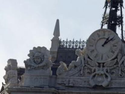 Detalle de la sede del Banco de España en Madrid.