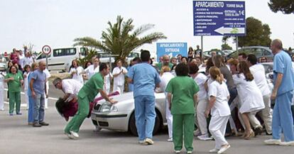 Momento del atropello en una imagen cedida por el CSIF de Cádiz.