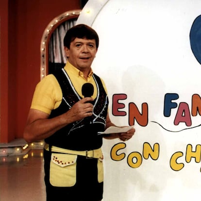 Chabelo durante una grabación en Televisa.