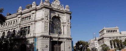 Fachada del Banco de España, en Madrid. 