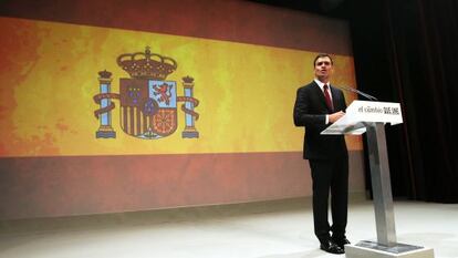Presentacion de Pedro Sanchez como candidato del PSOE a la Presidencia del Gobierno, celebrado el pasado domingo en el teatro Circo Price de Madrid.