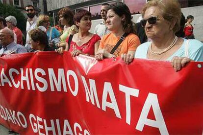 Concentración en Bilbao contra la violencia conyugal celebrada el pasado 5 de julio.