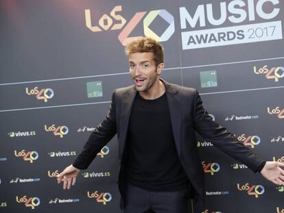 Pablo Alborán, en Los 40 Music Awards.