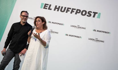 Guillermo Rodríguez y Montserrat Domínguez, ayer en Madrid.