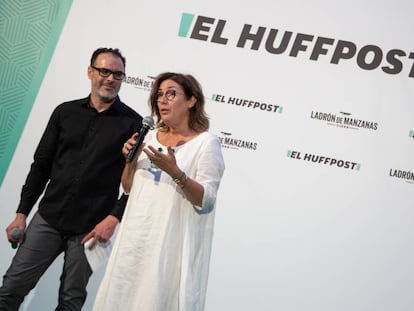 Guillermo Rodríguez y Montserrat Domínguez, ayer en Madrid. 