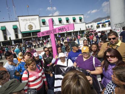 Manifestaci&oacute;n contra los feminicidios en el Estado de M&eacute;xico.