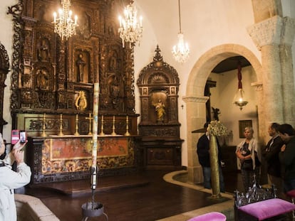 Visita al interior del pazo de Meirás el pasado agosto.