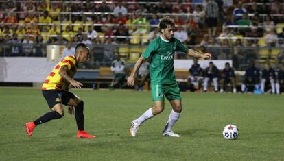 Raúl, en su debut en partido oficial con el Cosmos