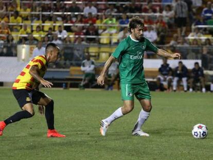 Raúl, en su debut en partido oficial con el Cosmos