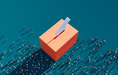 Ilustración con temática electoral.
