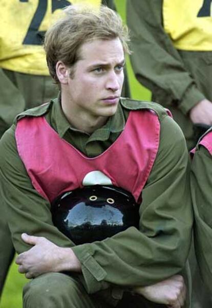 El príncipe Guillermo, durante las pruebas de selección de Sandhurst.