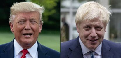 Donald Trump (izquierda ) y Boris Johnson.