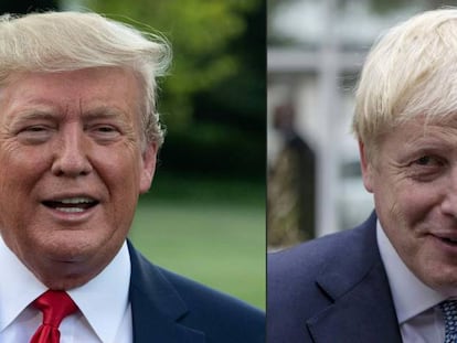 Donald Trump (izquierda ) y Boris Johnson.
