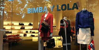 Escaparate de una tienda de Bimba y Lola.