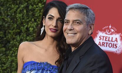 Amal y George Clooney el pasado 22 de octubre en Los Ángeles.