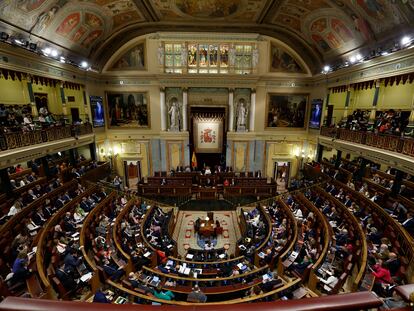 El hemiciclo del Congreso de los Diputados.