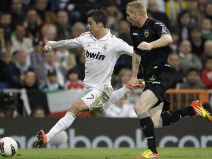 Cristiano Ronaldo, durante el partido ante el Valencia