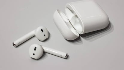 Fones de ouvido sem fio da Apple.