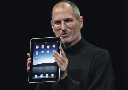 Jobs, durante la presentación del iPad el pasado año.