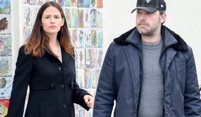 Ben Affleck y Jennifer Garne, el pasado febrero saliendo de misa en Brentwood.