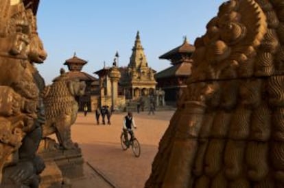 Villa de Bhaktapur, en el valle de Katmandú (Nepal).